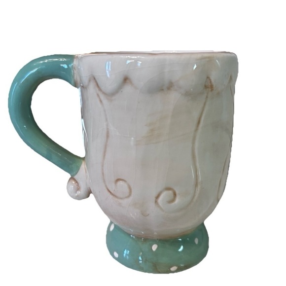 Transpac Johanna Parker Mr. and Mrs. Santa Claus Footed Mug Set w/ creamer - Picture 9 of 11